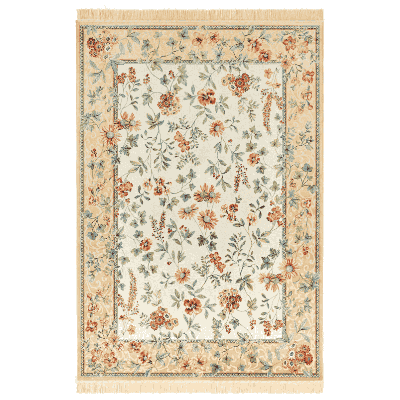 Vloerkleed Oriental Flowers - Geel Crème 300x195cm - Polypropyleen - Dekbed-Discounter.nl