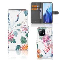 Xiaomi Mi 11 | Telefoonhoesje | Met pasjeshouder | Bird Flowers