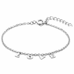 Armband Love zilver 16-19 cm