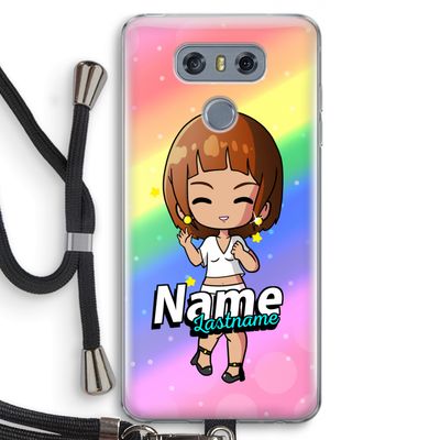 Chibi Maker vrouw: LG G6 Transparant Hoesje met koord