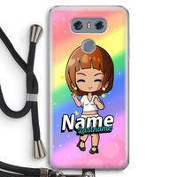 Chibi Maker vrouw: LG G6 Transparant Hoesje met koord