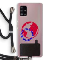 Run The World: Samsung Galaxy A51 5G Transparant Hoesje met koord