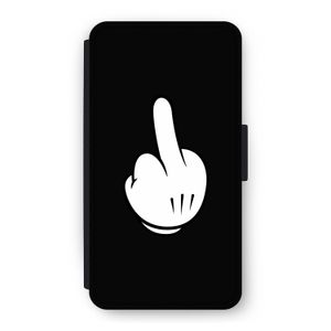 Middle finger black: iPhone 11 Pro Flip Hoesje