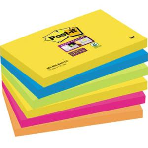 Post-it Plaknotitie 6556SR 127 mm x 76 mm Neon-groen, Neon-oranje, Ultrablauw, Ultra-geel, Ultra-roze 540 vellen