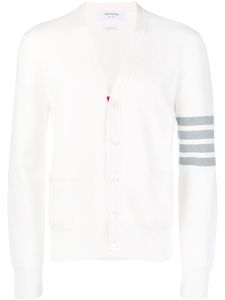 Thom Browne cardigan à bandes contrastantes - Blanc