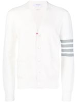 Thom Browne cardigan à bandes contrastantes - Blanc - thumbnail