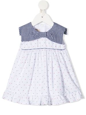 La Stupenderia robe sans manches à pois - Blanc