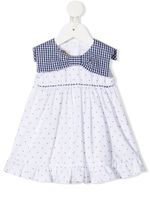 La Stupenderia robe sans manches à pois - Blanc