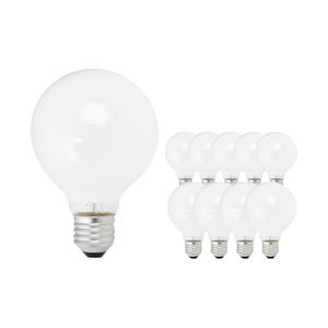 Multipack 10x Standaard Gloeilamp Globe Opal E27 G120 100W 230V