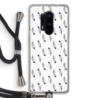 Pluimen: OnePlus 8 Pro Transparant Hoesje met koord