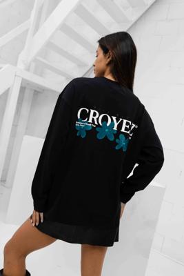Croyez Botanique Longsleeve Dames Zwart/Blauw - Maat XS - Kleur: ZwartBlauw | Soccerfanshop