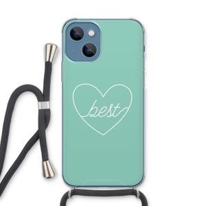 Best heart pastel: iPhone 13 Transparant Hoesje met koord