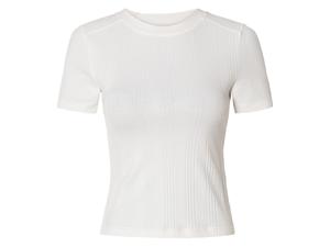 esmara Dames geribbeld shirt (S (36/38), Wit)