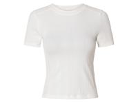 esmara Dames geribbeld shirt (XS (32/34), Wit) - thumbnail