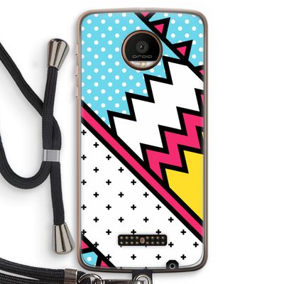 Pop Art #2: Motorola Moto Z Force Transparant Hoesje met koord