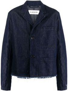 Lanvin blazer en jean à bords francs - Bleu