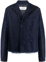 Lanvin blazer en jean à bords francs - Bleu - thumbnail