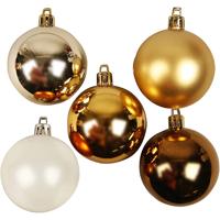 Creativ Company Kerstballen, d 6 cm, goud, 20 stuk/ 1 doos