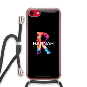Abstract Spectrum: iPhone SE 2020 Transparant Hoesje met koord