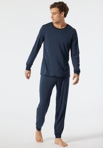 Schiesser Schiesser Pyjama Long dark blue 178114 50/M