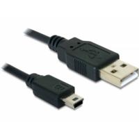 Delock 82396 USB-kabel USB 2.0 USB-A stekker, USB-mini-B stekker 0.70 m Zwart