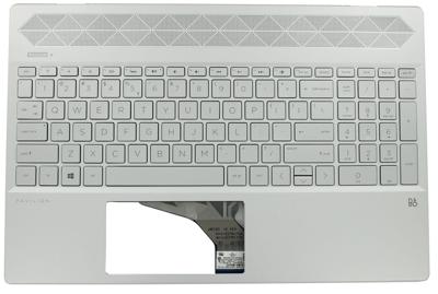 Hp laptop toetsenbord qwerty us + top cover, bl- zilver