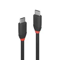 LINDY USB-kabel USB 3.2 Gen2x2 USB-C stekker, USB-C stekker 0.50 m Zwart Stekker past op beide manieren 36905