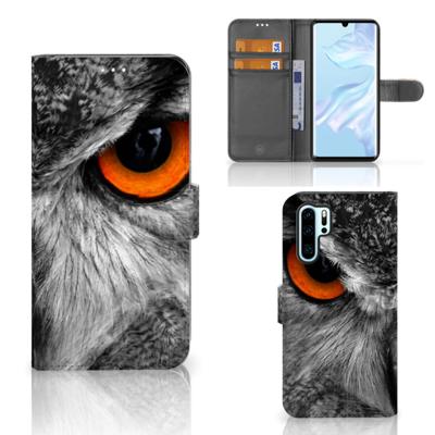 Huawei P30 Pro | Telefoonhoesje | Met pasjeshouder | Uil