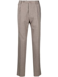 Tagliatore pantalon slim en maille à plis marqués - Marron