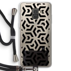 Crazy pattern: Samsung Galaxy A8 (2018) Transparant Hoesje met koord