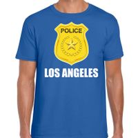Los Angeles politie / police embleem t-shirt blauw voor heren 2XL  -