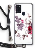 Mooie bloemen: Samsung Galaxy A21s Transparant Hoesje met koord