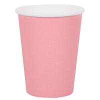 Santex feest/verjaardag bekertjes - 10x stuks - karton - roze - 270 ml Santex feest/verjaardag bekertjes - 10x stuks - karton - roze - 270 ml