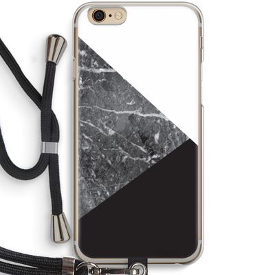 Combinatie marmer: iPhone 6 / 6S Transparant Hoesje met koord