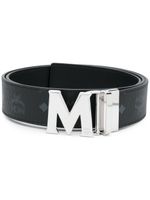 MCM ceinture monogrammée à boucle logo - Noir