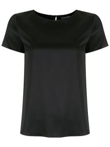 Emporio Armani t-shirt en soie stretch à encolure ronde - Noir