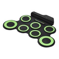 Draagbare silicone hand Roll USB elektronische drum (groen)