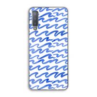 Blauwe golven: Samsung Galaxy A7 (2018) Transparant Hoesje