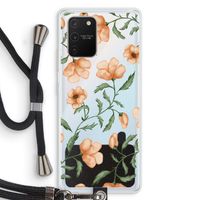 Peachy flowers: Samsung Galaxy S10 Lite Transparant Hoesje met koord
