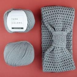 Yarn and Colors Soft Serene Hoofdband Haakpakket 2 Shark Grey