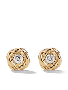 David Yurman puces d'oreilles Crossover Infinity en or 18ct serties de diamants