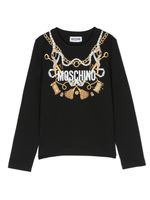 Moschino Kids haut à logo imprimé - Noir - thumbnail