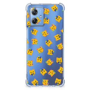 Doorzichtige Silicone Hoesje voor Motorola Moto G54 Katten Emojis