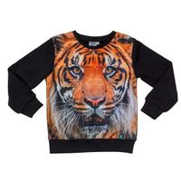 All-over print crewneck sweater met tijger voor kinderen 128 (8-9 jaar)  - - thumbnail