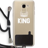 King zwart: Samsung Galaxy J6 (2018) Transparant Hoesje met koord