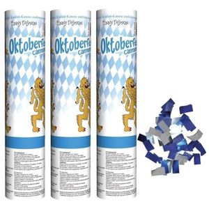 3 oktoberfest confetti kanonnen 20 cm