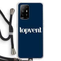Topvent Navy: Oppo A95 5G Transparant Hoesje met koord