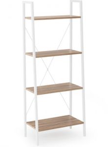 Wandrek Narvik 2 van 148 cm hoog wit met eiken