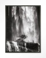 Urban Cotton Wandkleed 'Germinate' 145 x 190cm in Floating Frame - black