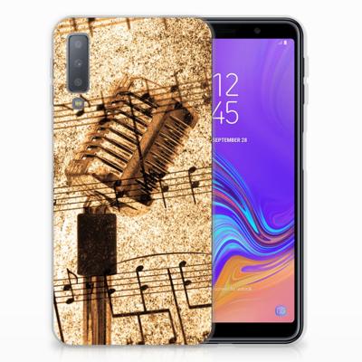 Samsung Galaxy A7 (2018) | Siliconen hoesje | met foto Bladmuziek